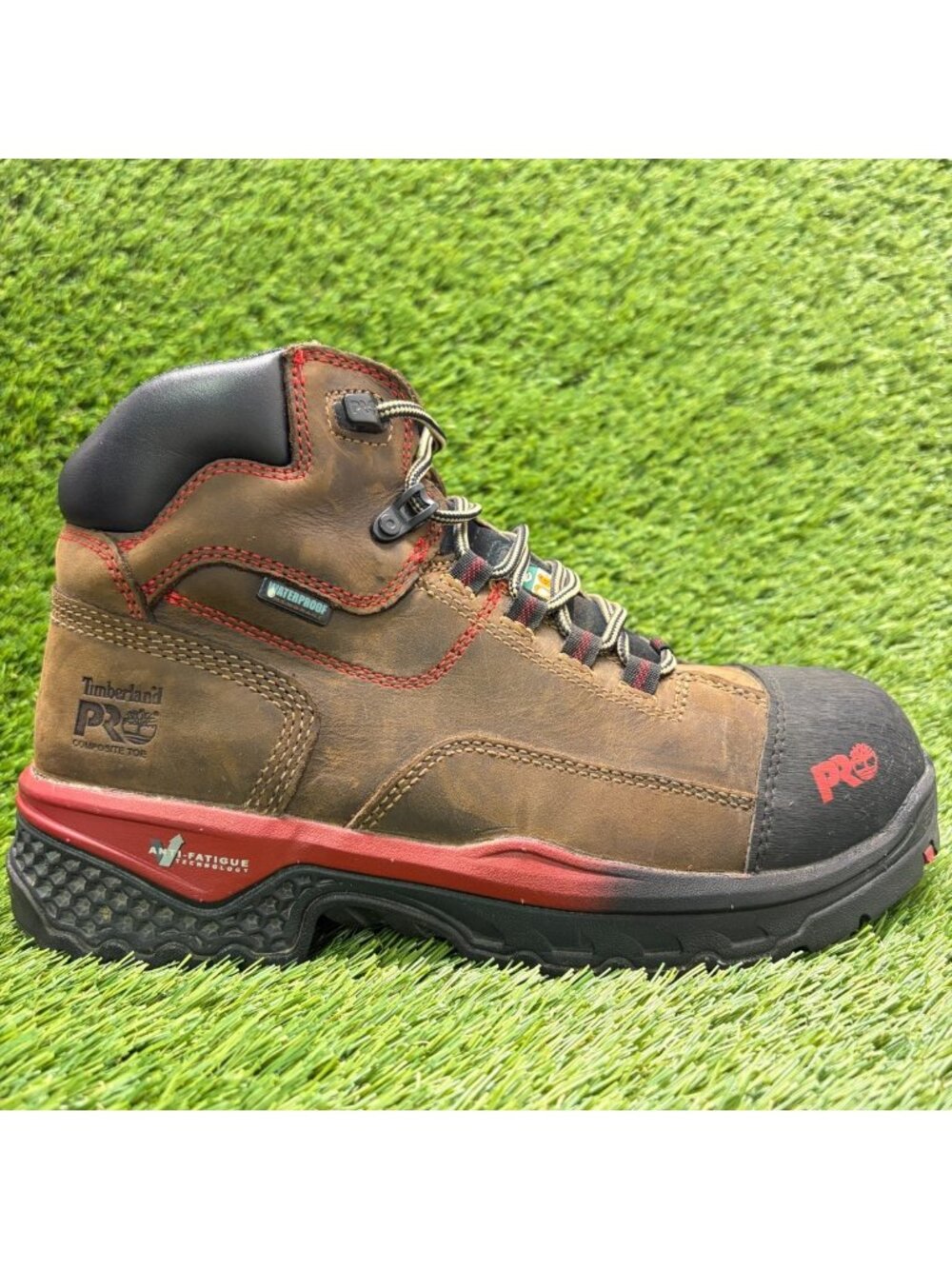 Timberland PRO Bosshog 6" Mens Size 7.5E Brown Composite Toe Safety Work Boots